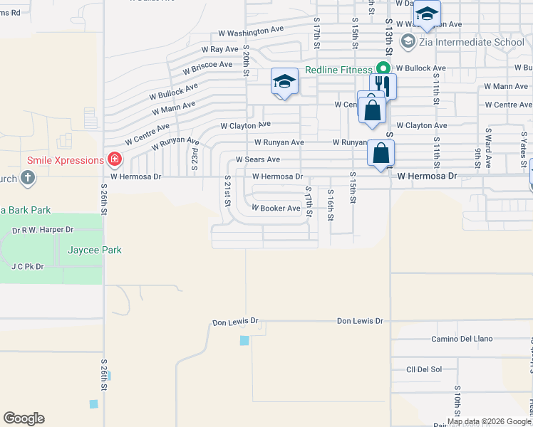 map of restaurants, bars, coffee shops, grocery stores, and more near 1812 West Currier Avenue in Artesia