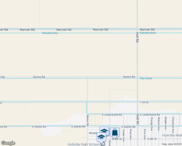map of restaurants, bars, coffee shops, grocery stores, and more near 1704 Kamm Road in Holtville
