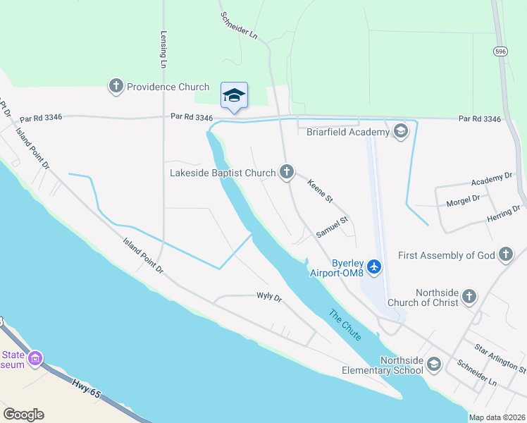 map of restaurants, bars, coffee shops, grocery stores, and more near 310 Gittinger Road in Lake Providence