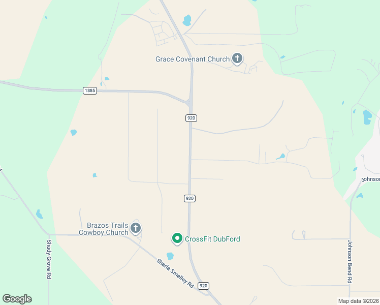 map of restaurants, bars, coffee shops, grocery stores, and more near 5516 Farm to Market 920 in Weatherford