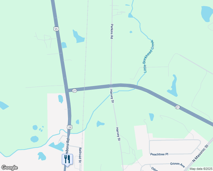 map of restaurants, bars, coffee shops, grocery stores, and more near 89 Georgia 21 in Millen