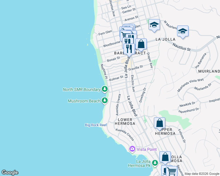 map of restaurants, bars, coffee shops, grocery stores, and more near in 