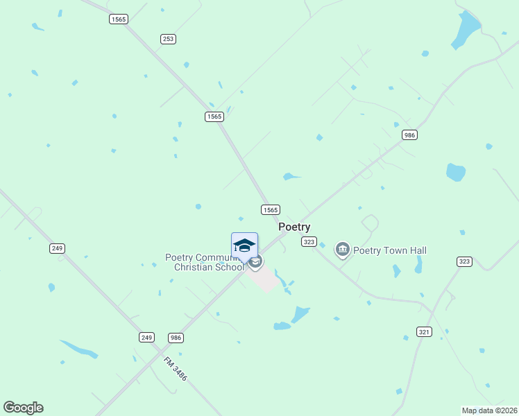 map of restaurants, bars, coffee shops, grocery stores, and more near 18589 Farm to Market Road 1565 in Terrell