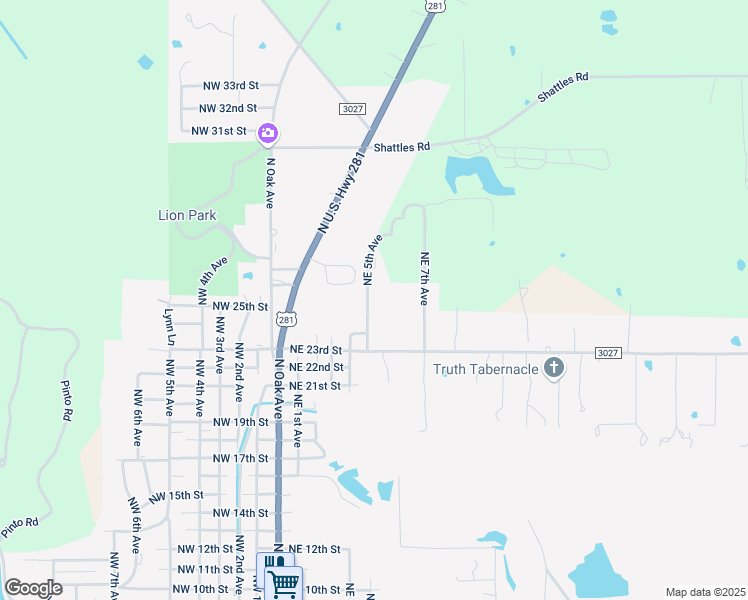 map of restaurants, bars, coffee shops, grocery stores, and more near 516 Shady Oak Circle in Mineral Wells