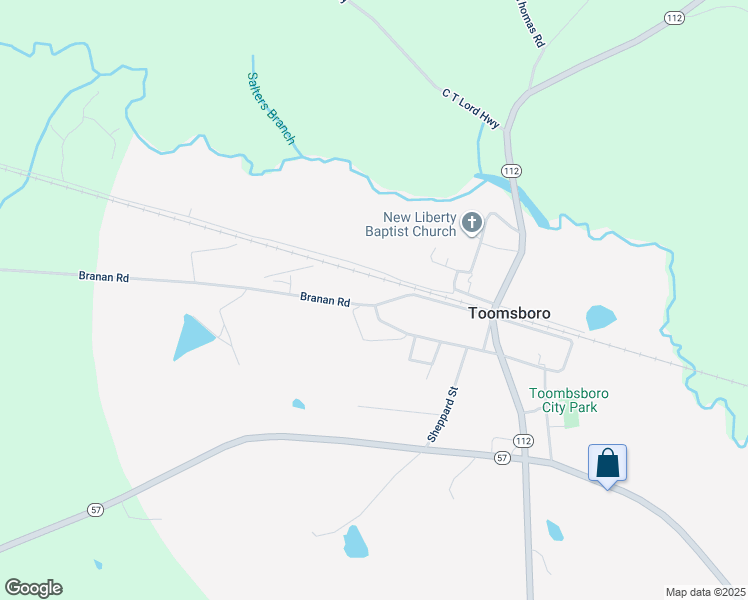 map of restaurants, bars, coffee shops, grocery stores, and more near 177 South Railroad Street in Toomsboro