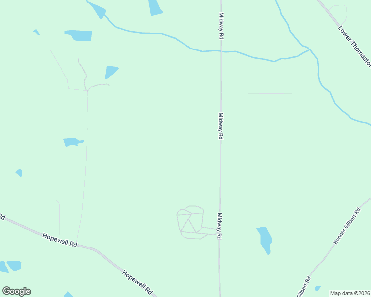 map of restaurants, bars, coffee shops, grocery stores, and more near 2550 Midway Road in Lizella