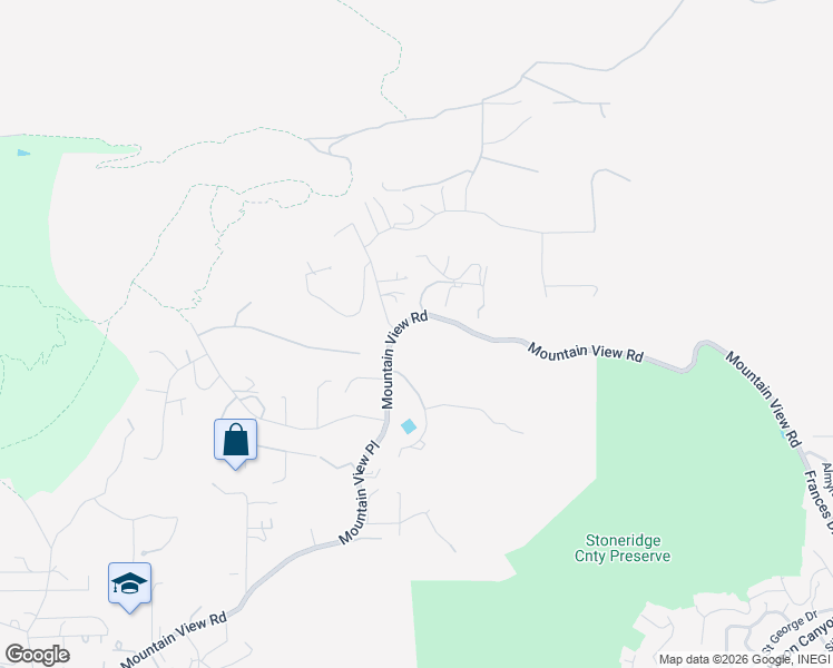 map of restaurants, bars, coffee shops, grocery stores, and more near 1250 Mountain View Road in El Cajon