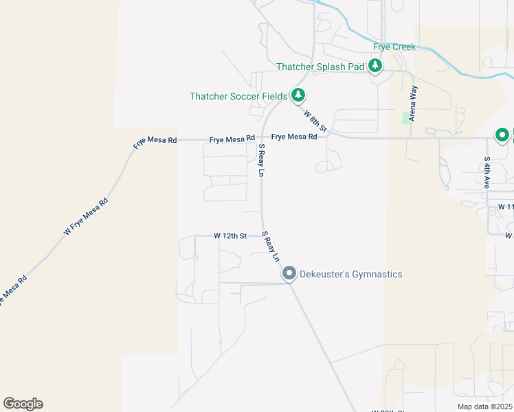map of restaurants, bars, coffee shops, grocery stores, and more near South Reay Lane in Thatcher