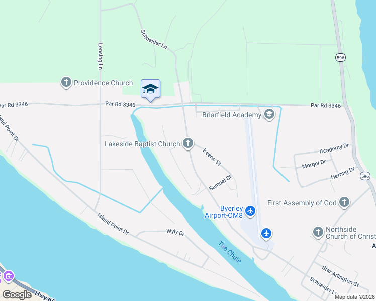 map of restaurants, bars, coffee shops, grocery stores, and more near 1194 Schneider Lane in Lake Providence