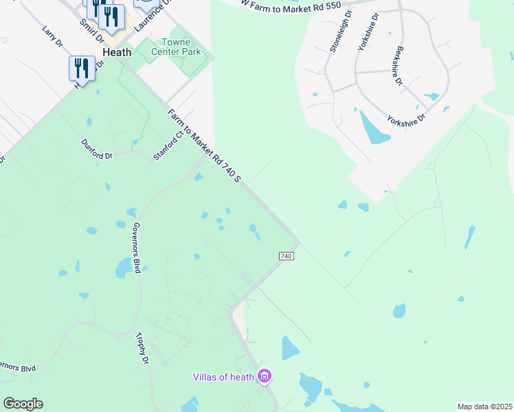 map of restaurants, bars, coffee shops, grocery stores, and more near 826 Bois D Arc in Heath