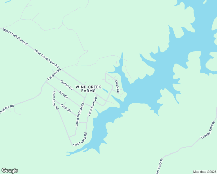 map of restaurants, bars, coffee shops, grocery stores, and more near 305 Wind Creek Circle in Alexander City