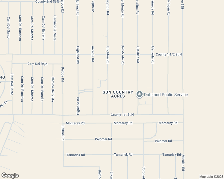 map of restaurants, bars, coffee shops, grocery stores, and more near 1297 Brighton Road in Dateland