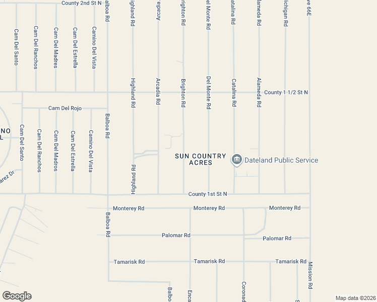 map of restaurants, bars, coffee shops, grocery stores, and more near 1297 Brighton Road in Dateland