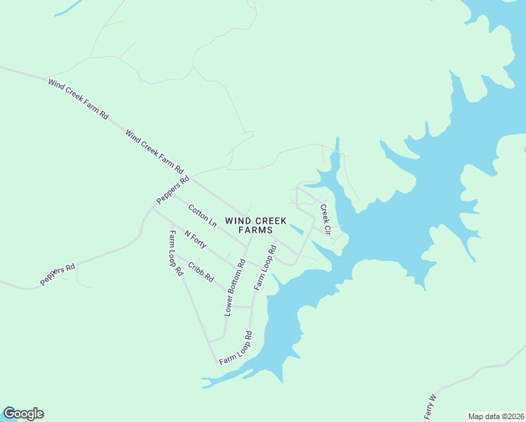 map of restaurants, bars, coffee shops, grocery stores, and more near 1207 Wind Creek Farm Road in Alexander City