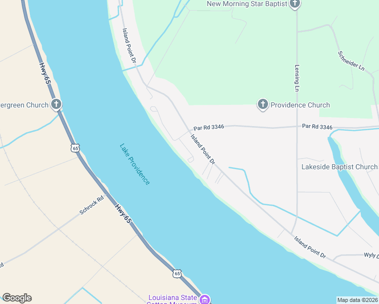 map of restaurants, bars, coffee shops, grocery stores, and more near McWilliams Road in Lake Providence