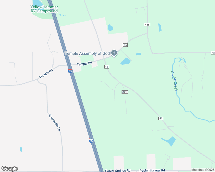 map of restaurants, bars, coffee shops, grocery stores, and more near 183 County Road 451 in Clanton
