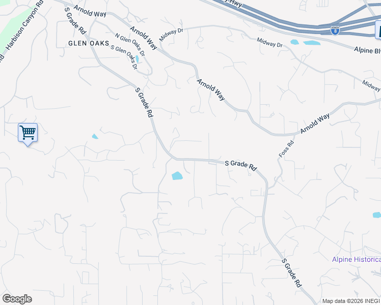 map of restaurants, bars, coffee shops, grocery stores, and more near 902 South Grade Road in Alpine