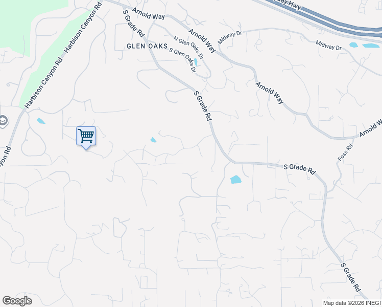 map of restaurants, bars, coffee shops, grocery stores, and more near 1665 La Force Road in Alpine