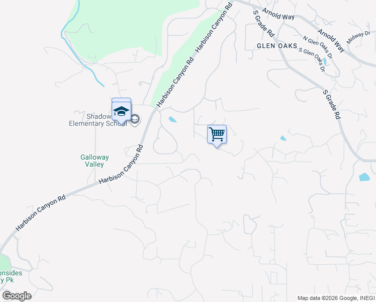 map of restaurants, bars, coffee shops, grocery stores, and more near 8935 Chestnut Roan Way in Alpine