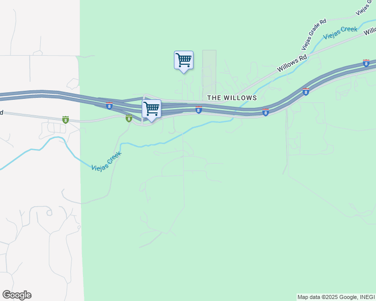map of restaurants, bars, coffee shops, grocery stores, and more near 1467 Viejas Creek Trail in Alpine