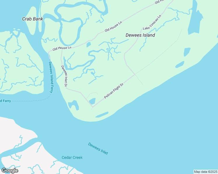 map of restaurants, bars, coffee shops, grocery stores, and more near 266 Pelican Flight Drive in Dewees Island
