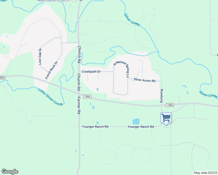 map of restaurants, bars, coffee shops, grocery stores, and more near 208 South Natural Spring Lane in Azle