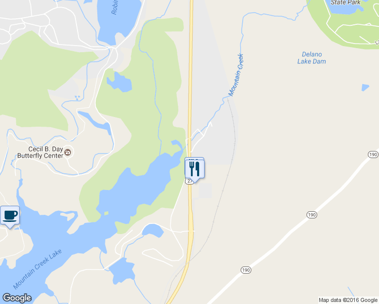 map of restaurants, bars, coffee shops, grocery stores, and more near U.S. 27 in Lumpkin