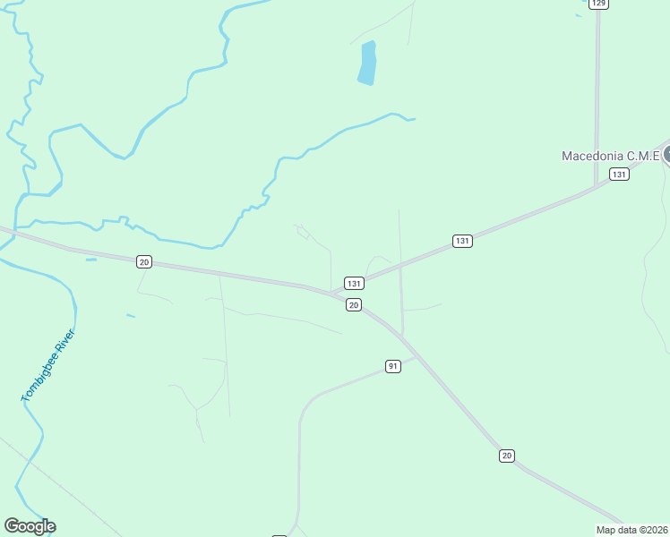 map of restaurants, bars, coffee shops, grocery stores, and more near 20616 County Road 20 in Boligee