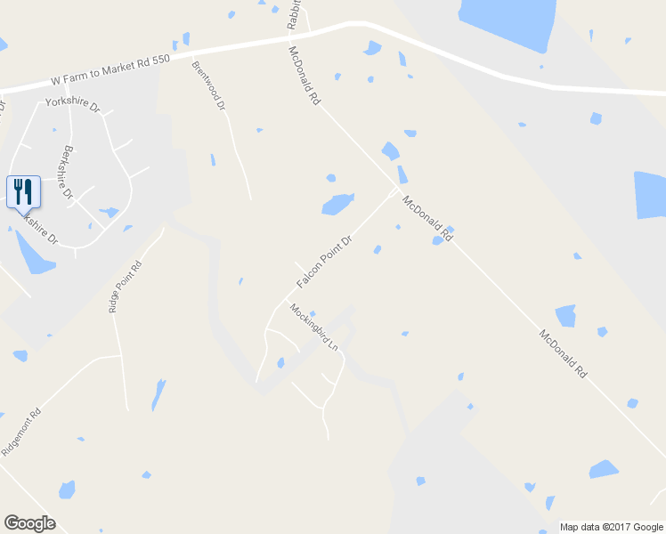 map of restaurants, bars, coffee shops, grocery stores, and more near 133 Falcon Point Drive in Rockwall