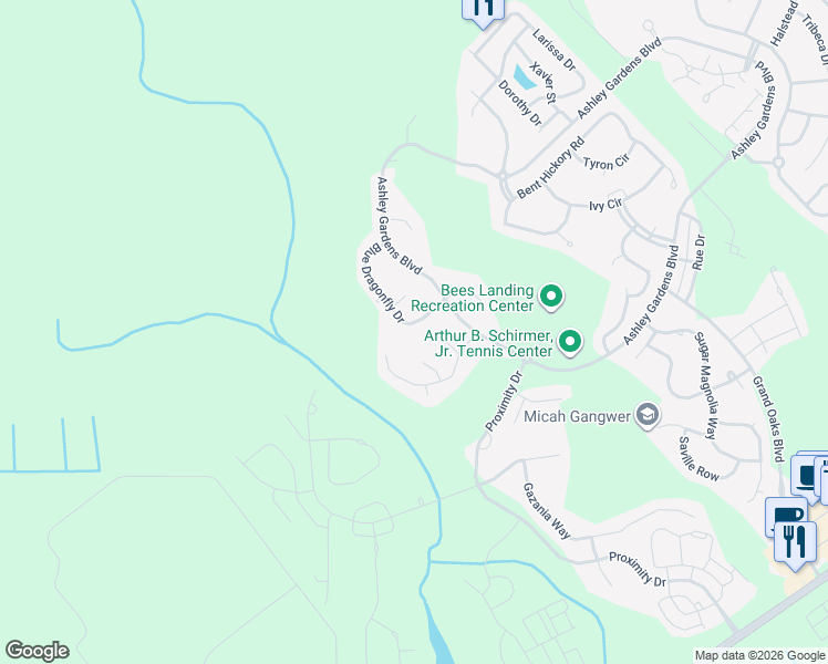 map of restaurants, bars, coffee shops, grocery stores, and more near 213 White Oleander Court in Charleston