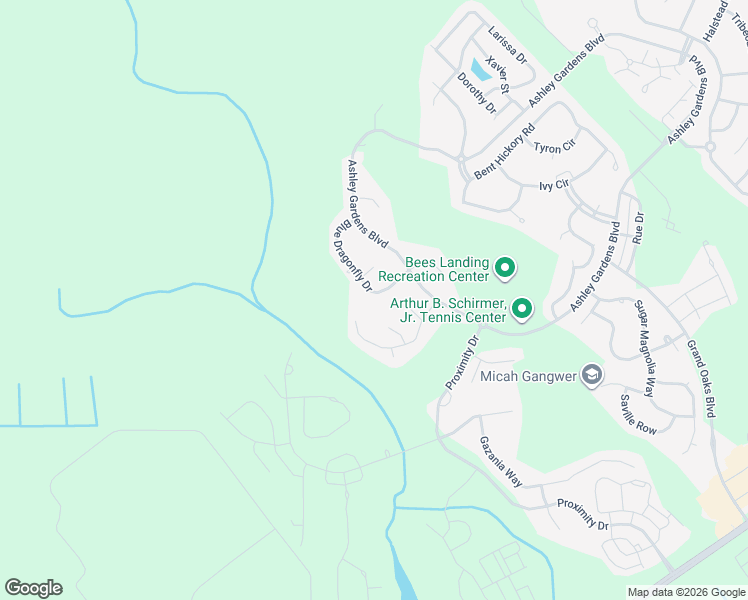 map of restaurants, bars, coffee shops, grocery stores, and more near 461 Blue Dragonfly Drive in Charleston