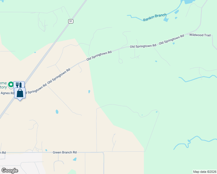 map of restaurants, bars, coffee shops, grocery stores, and more near 3490 Kirkland Lane in Weatherford