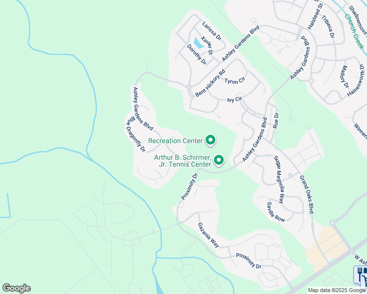 map of restaurants, bars, coffee shops, grocery stores, and more near 401 Blue Dragonfly Drive in Charleston