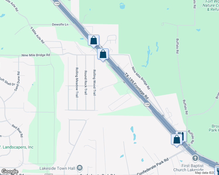 map of restaurants, bars, coffee shops, grocery stores, and more near 9711 Jacksboro Highway in Fort Worth