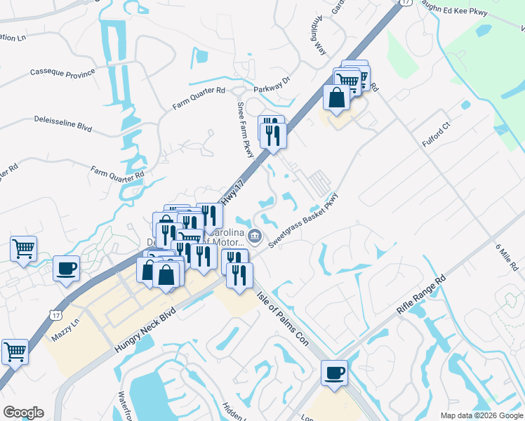 map of restaurants, bars, coffee shops, grocery stores, and more near 2011 North Highway in Mount Pleasant