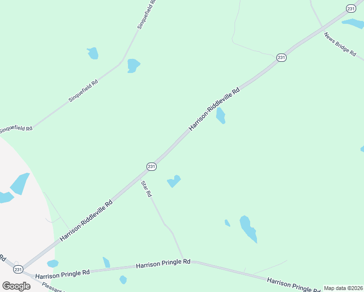 map of restaurants, bars, coffee shops, grocery stores, and more near 3856 Georgia 231 in Harrison