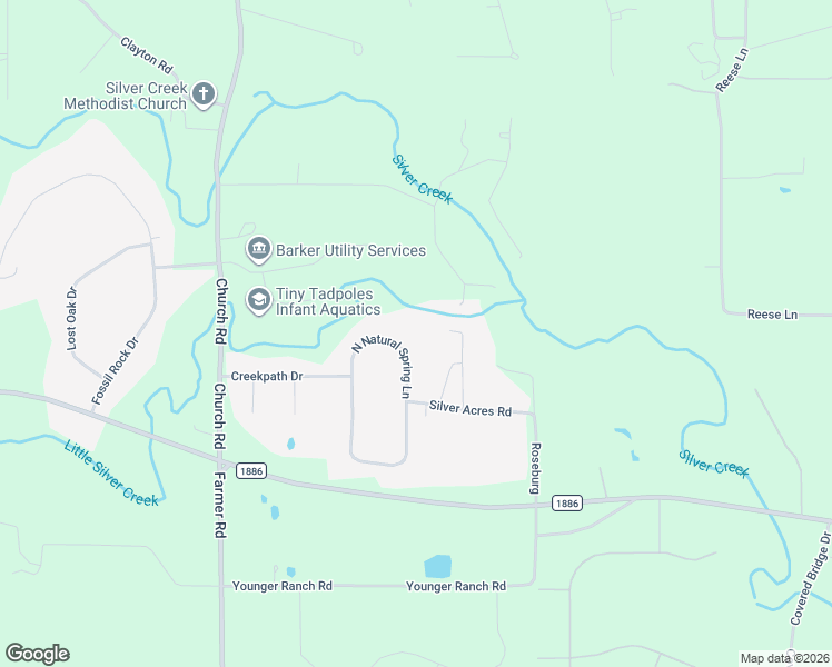 map of restaurants, bars, coffee shops, grocery stores, and more near 133 North Natural Spring Lane in Azle