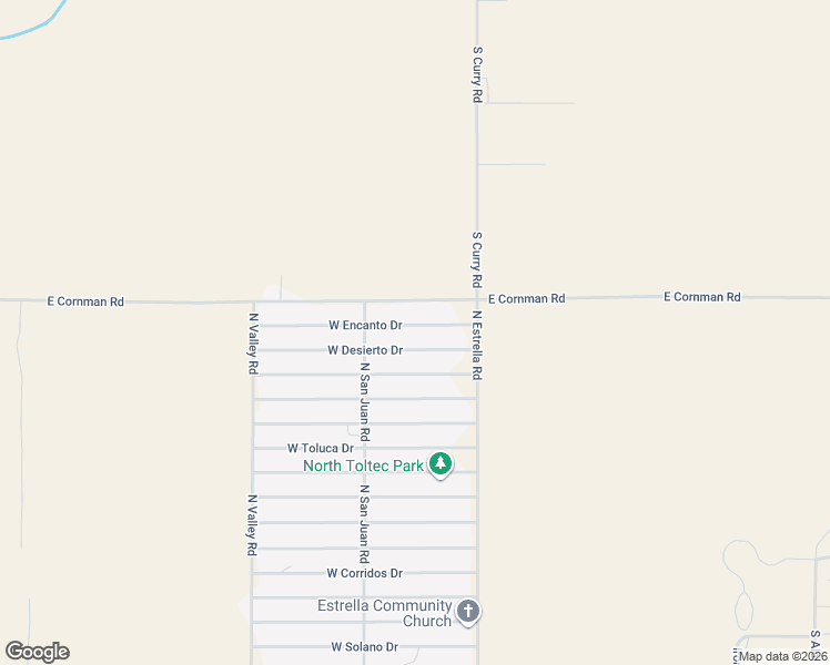 map of restaurants, bars, coffee shops, grocery stores, and more near 3135 West Encanto Drive in Eloy