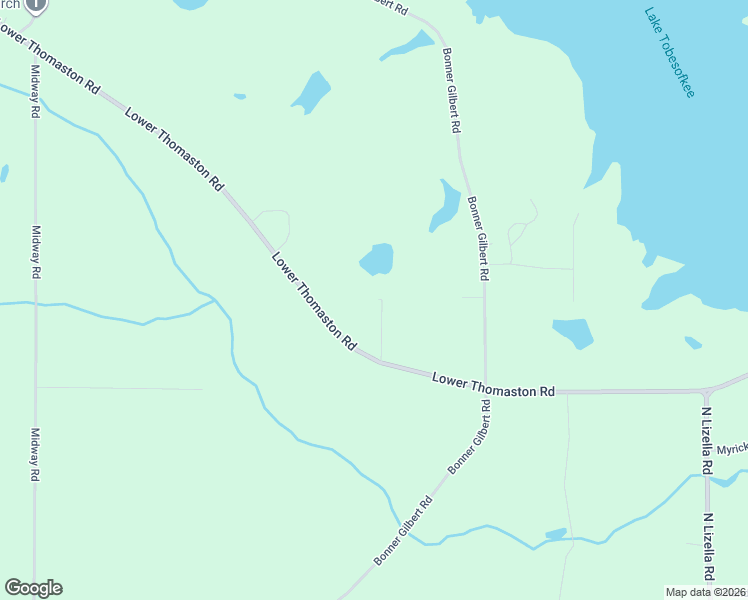 map of restaurants, bars, coffee shops, grocery stores, and more near 8457 Lower Thomaston Road in Lizella