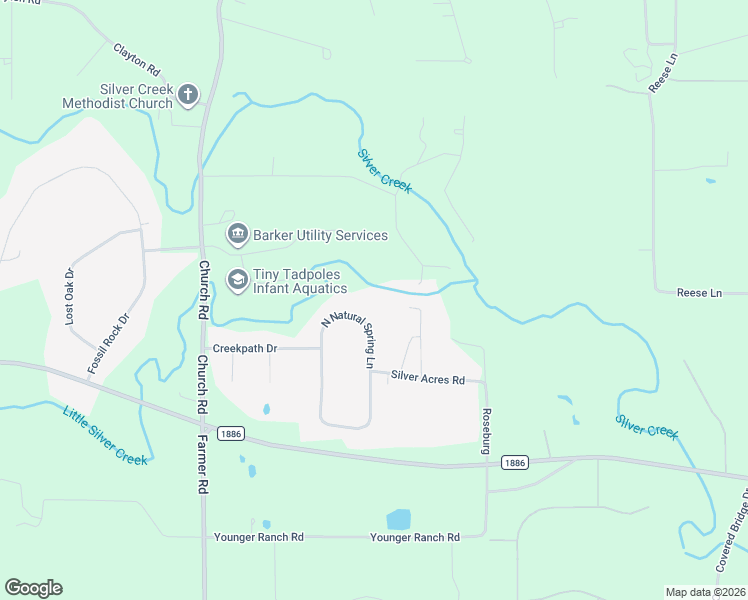 map of restaurants, bars, coffee shops, grocery stores, and more near 133 N Natural Spring Ln in Azle