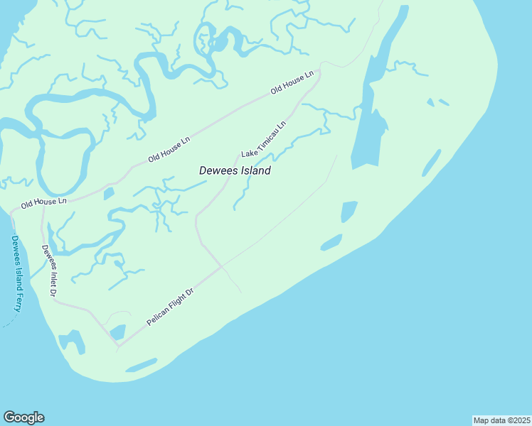 map of restaurants, bars, coffee shops, grocery stores, and more near 362 Pelican Flight Drive in Dewees Island
