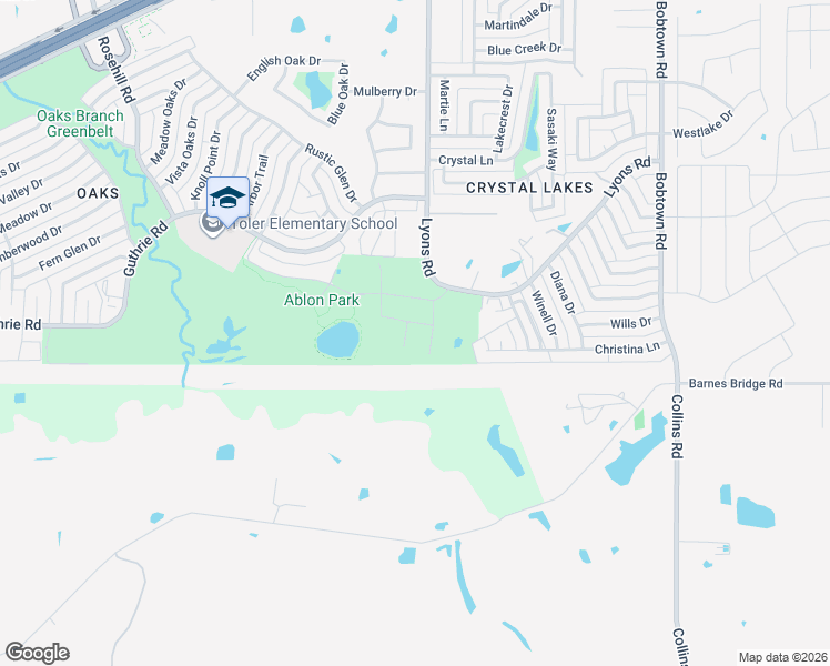 map of restaurants, bars, coffee shops, grocery stores, and more near 6600 Ablon Trail in Garland