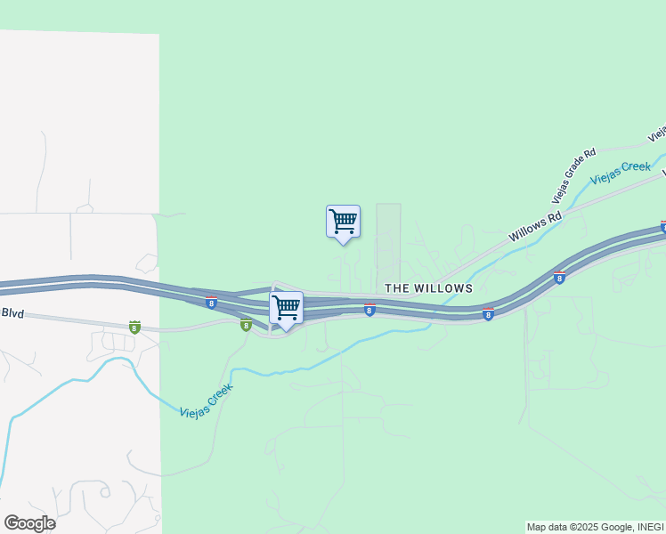 map of restaurants, bars, coffee shops, grocery stores, and more near 3966 Willows Road in Alpine