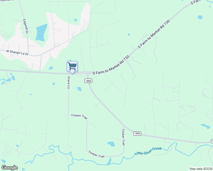 map of restaurants, bars, coffee shops, grocery stores, and more near 614 Skyview Court in Azle