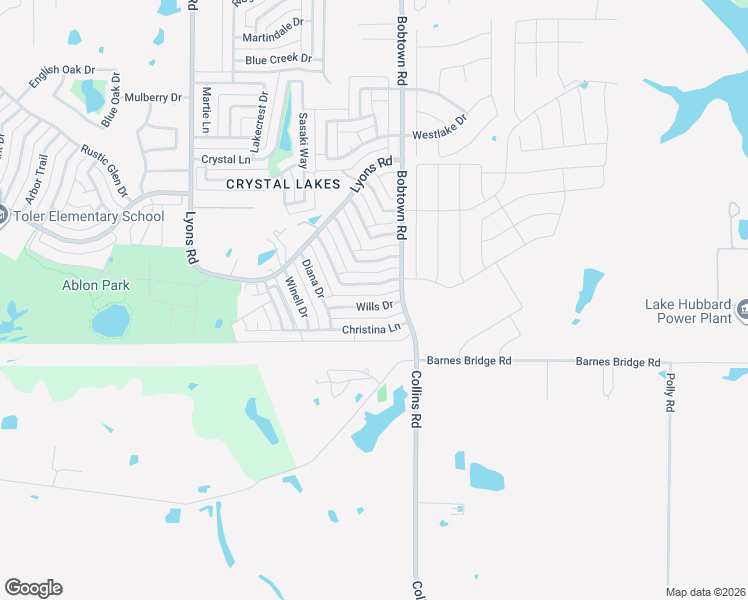 map of restaurants, bars, coffee shops, grocery stores, and more near 7118 George Brown Drive in Garland
