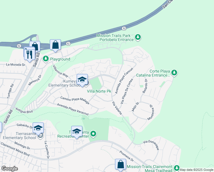 map of restaurants, bars, coffee shops, grocery stores, and more near 11222 Corte Playa Madera in San Diego