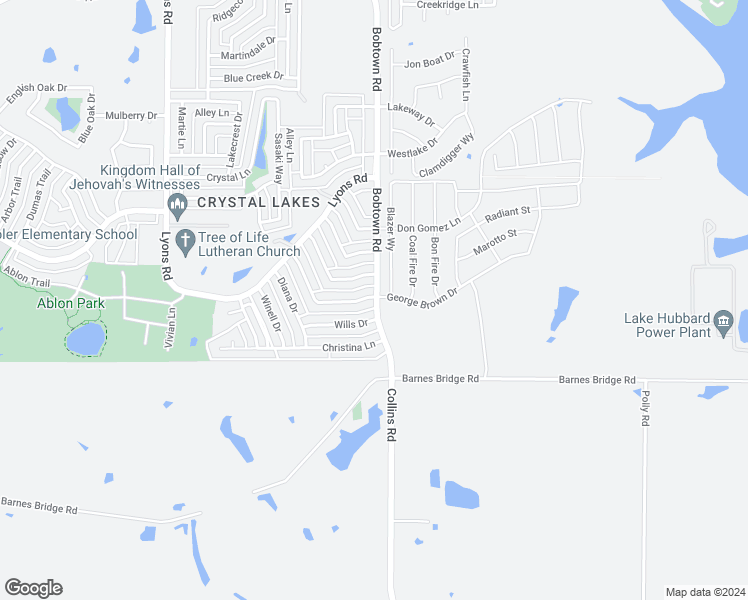 map of restaurants, bars, coffee shops, grocery stores, and more near 7118 George Brown Drive in Garland