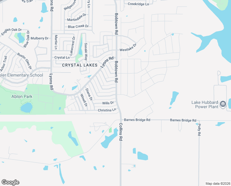 map of restaurants, bars, coffee shops, grocery stores, and more near 7118 George Brown Drive in Garland