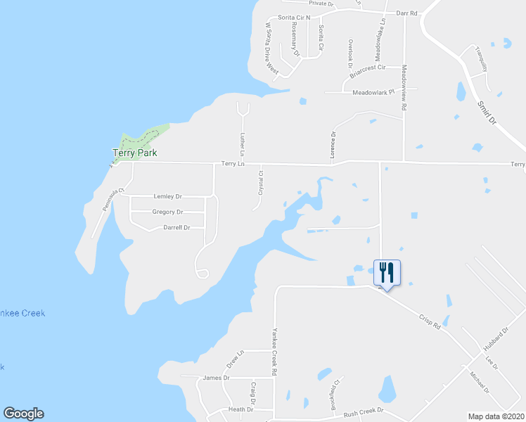 map of restaurants, bars, coffee shops, grocery stores, and more near 209 Crystal Court in Heath