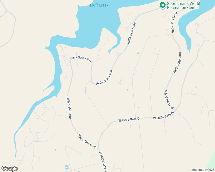 map of restaurants, bars, coffee shops, grocery stores, and more near 4088 Hells Gate Loop in Strawn